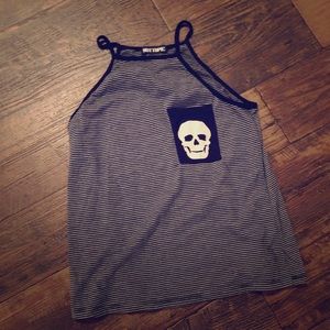 Skull patch tank top